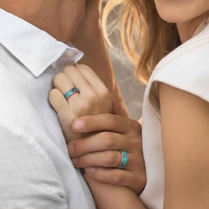 Bijpassende ringen voor koppels, bijpassende ring voor koppels, trouwringen voor koppels, verlovingsringset, trouwringset, ringset voor koppels, aangepaste ringen