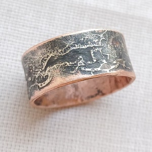 Ancient style ring, Everyday wear ring, Rustic patina, Blacksmith made, Forged ring men, Classy rings for women, Oxidized silver ring