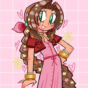 Final Fantasy VII Aerith sticker