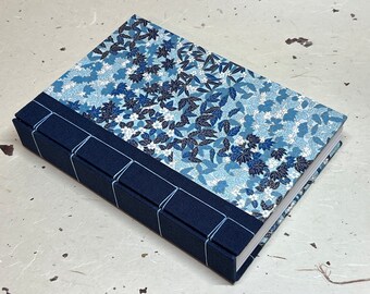 Japanese Silk Journal A5: Handmade Chiyogami Paper Linen Journal