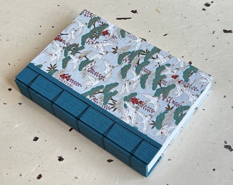 Japanese Silk A5 Journal: Handmade Chiyogami Paper, Crane Design