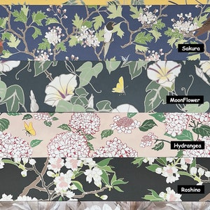 Commande personnalisée - Impressions florales/nature mates de luxe - Carnet cartonné avec dos rond/carré - Fait main avec toile de lin en coton/soie