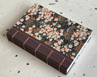 Japanese Silk Journal: A5 Chiyogami Paper, Handmade Pocket Book
