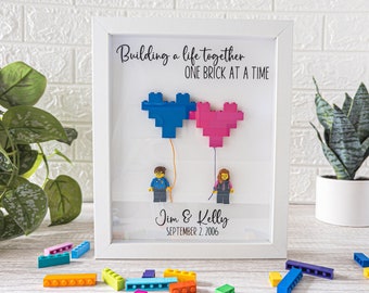 Personalized Mini Figures, Custom Couple Frame, Wedding Gift for Couple Unique Personalized, Unique Anniversary Gifts for Husband