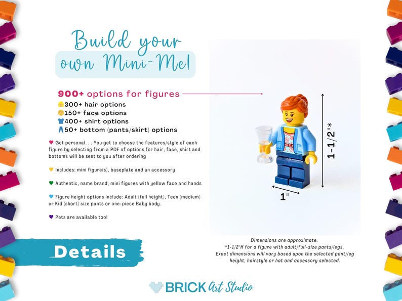 Details of how to build your own mini figure