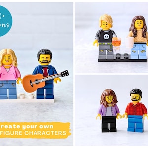Three sets of mini figure couples