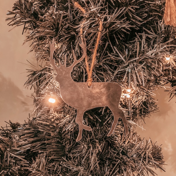 Rustic Deer Ornament