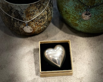 Cornish Heart, Solid Tin Paperweight