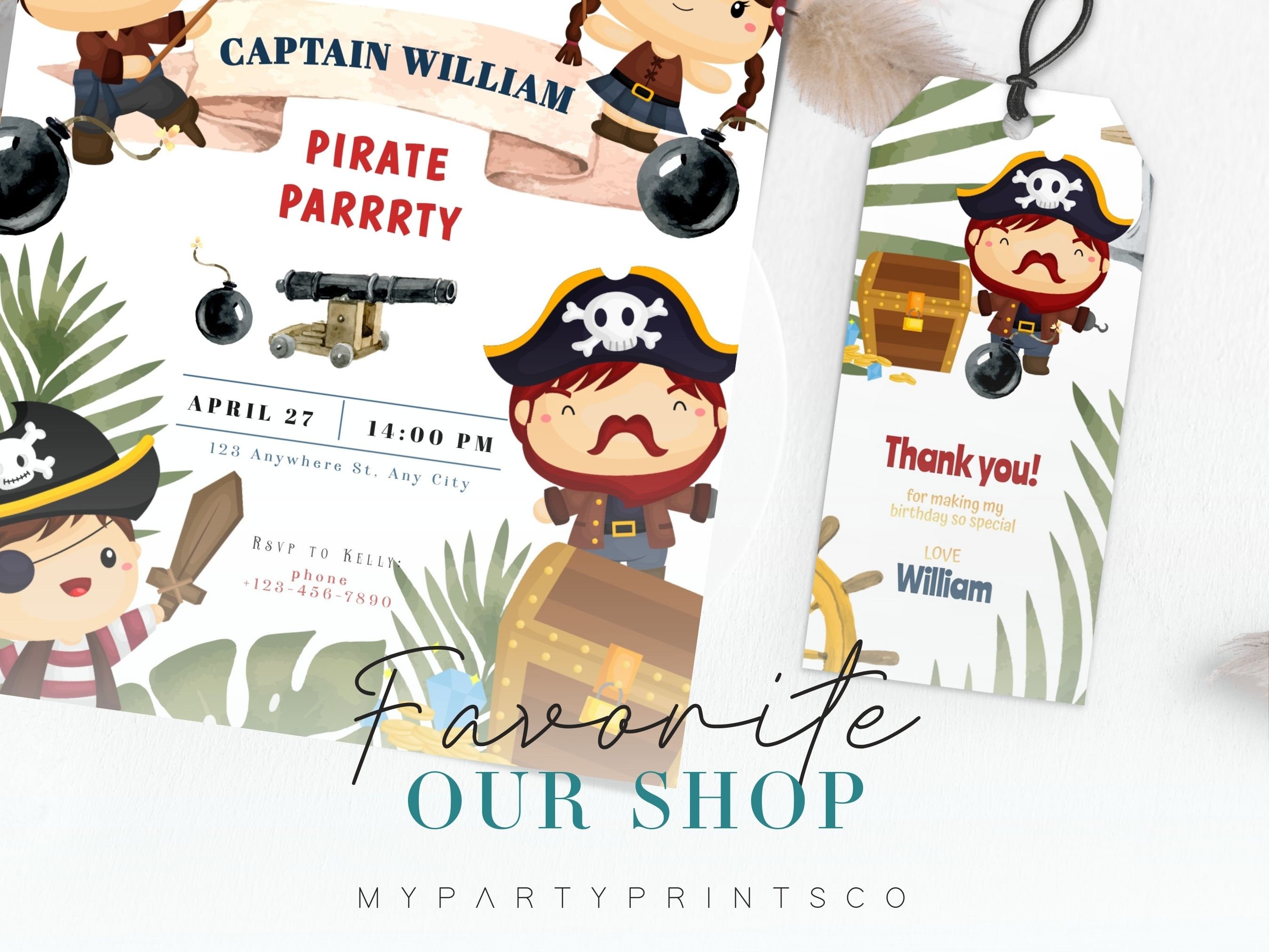 Halloween Invitations Pirate Party Invitation, Treasure Hunt Invite Letter  From Santa, image size:2700x2025