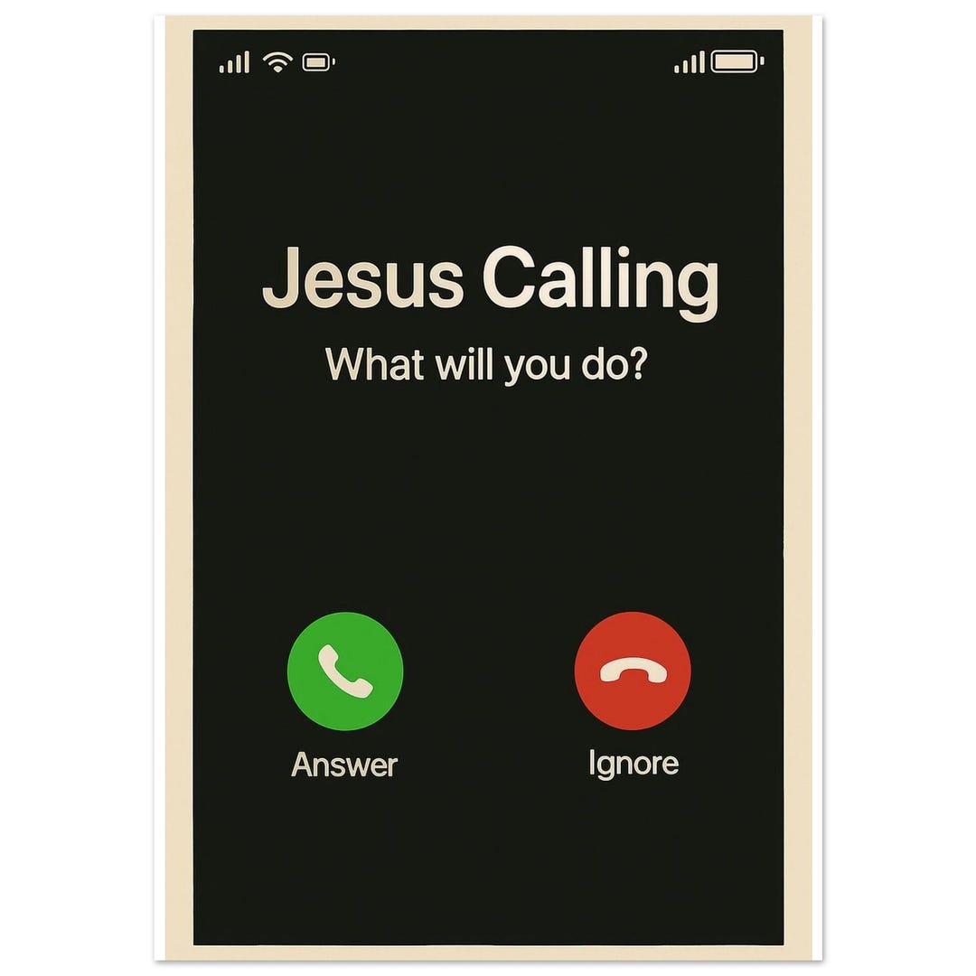 Jesus Calling Poster - Answer the Call, Christian Art Print - Etsy