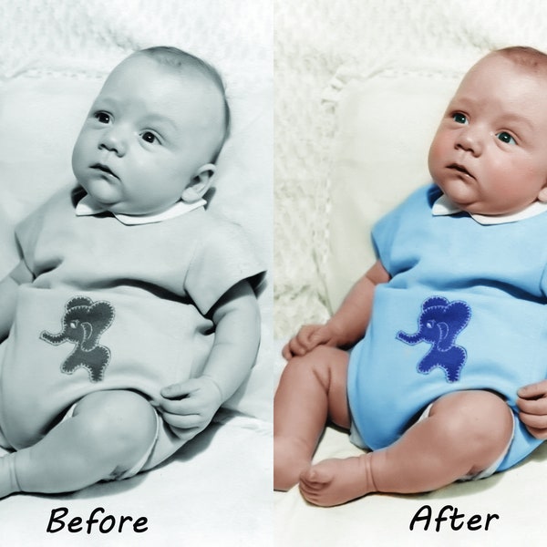 Photo restoration service and colourization. Restore old pictures, Quality Improvement, Fix, Repair, Clean.