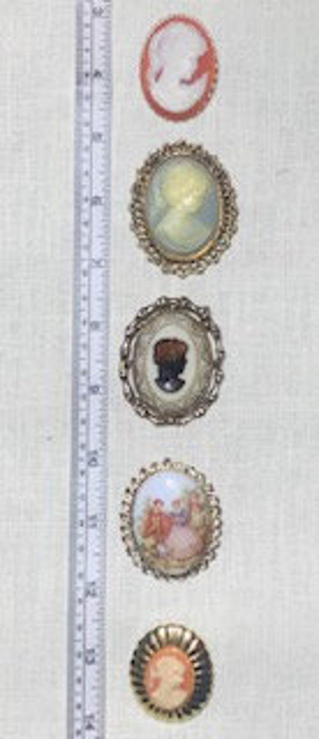 Vintage Brooch Lot, Timeless Cameo's and Victorian Fragonard Brooches, Etsy