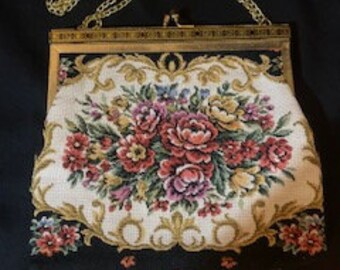 Regal, Floral Tapestry Handbag