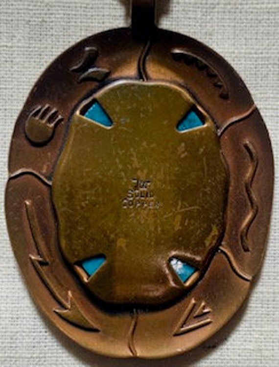 Vintage, Native American,  Solid Copper and Faux … - image 4