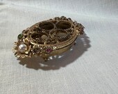 Vintage Florenza Lipstick Holder Pearls and Rhinestones