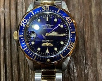 Mens Invicta, Pro Diver, Blue Face Watch