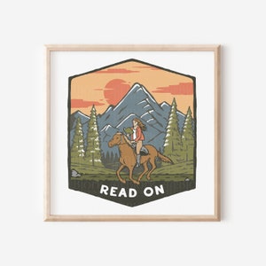 Read On | Instant Digital Download | Bookish Art | Library Print | Home Decor | Literary Love