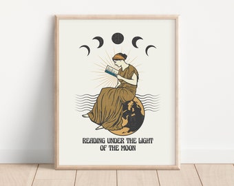 Light of the Moon Digital Download | Instant Digital Download | Bookish art | Library Print | Home Decor | Literary Love