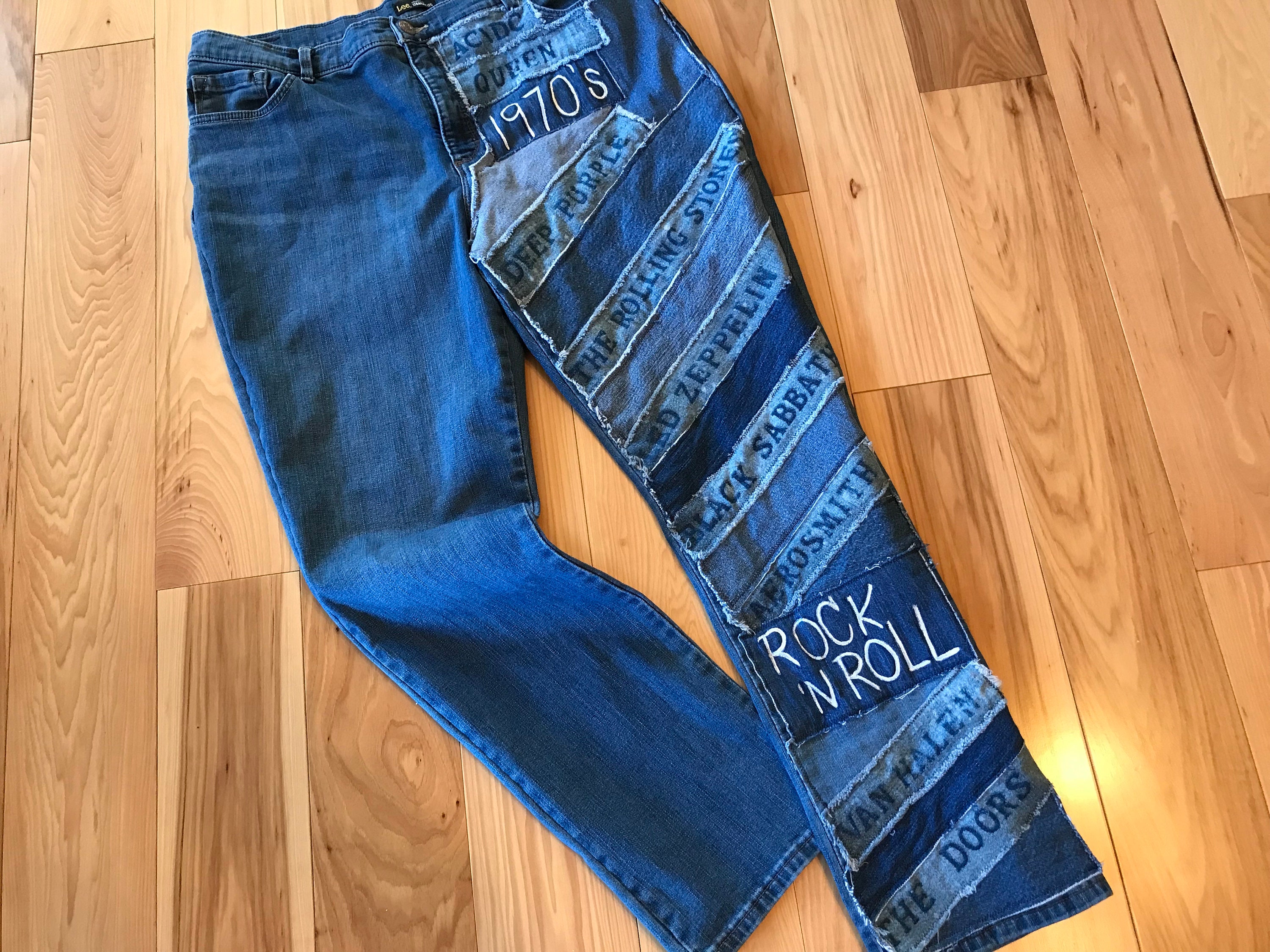 60s-70s vintage fabric remake denim pant