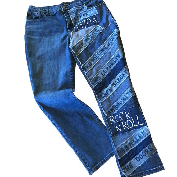 パンツ 60s-70s vintage fabric remake denim pant 60s-70s vintage fabric remake denim pant