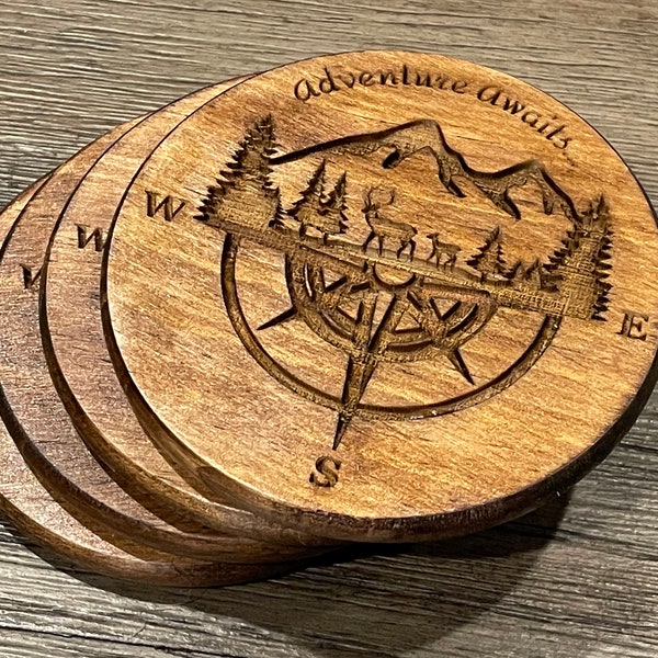 Laser Engraved Coasters - Etsy