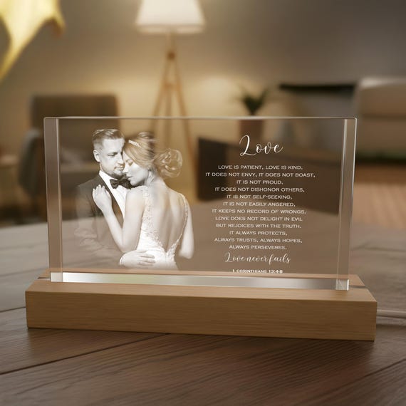 Custom 3D Photo Crystal Engraving for Weddings and Anniversaries