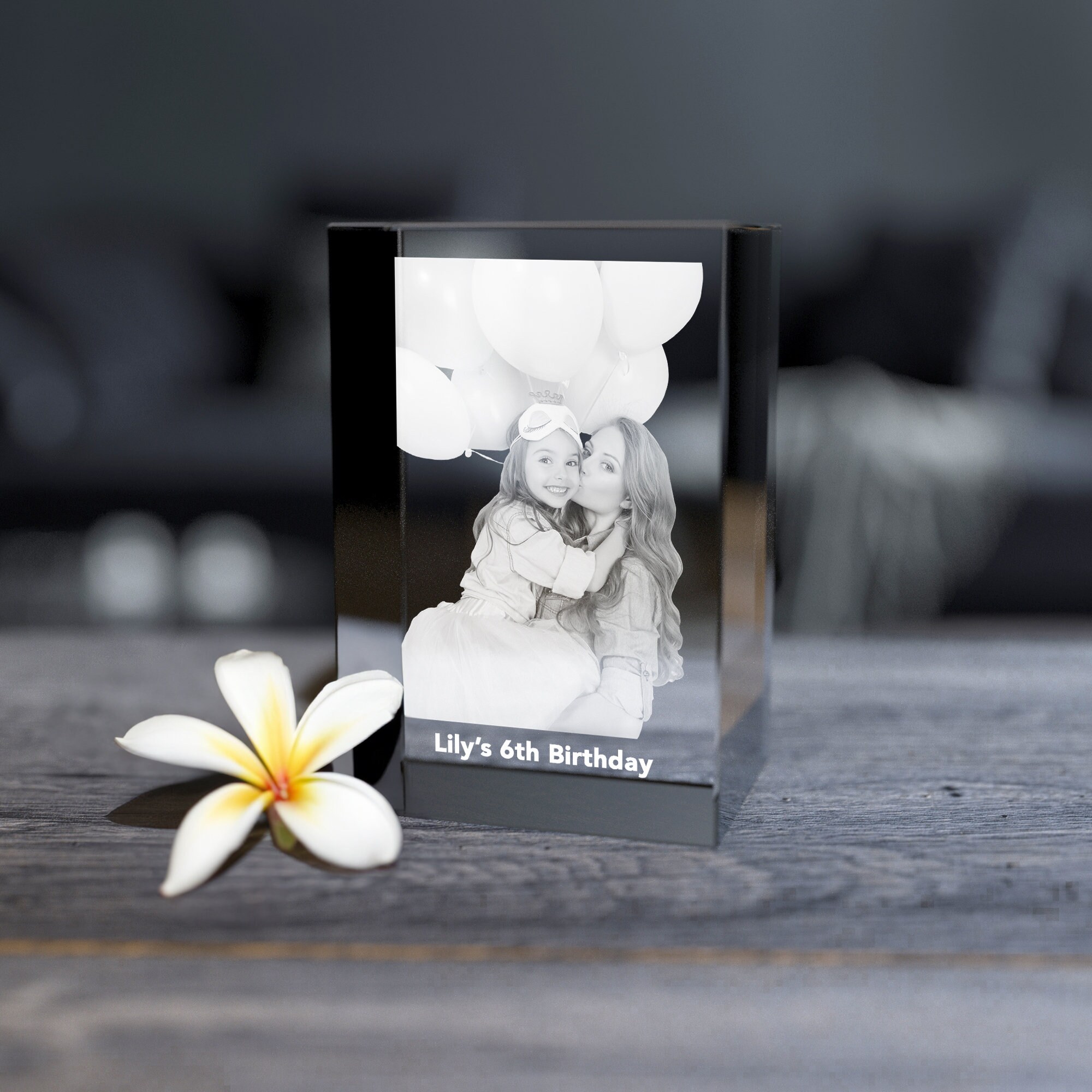 3D Crystal Photo, Personalized Kid's Birthday Gift & Crystal Keepsake, Beautiful Baby Girl Gift