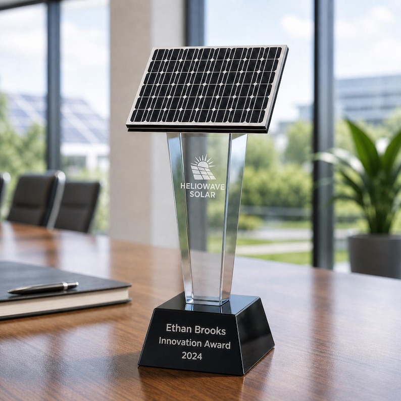 Solar Raffle Ideas Custom Solar Power Award Trophy for Top Sales and Installation ...