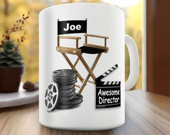 Film Directors Chair Personalised Gift Mug