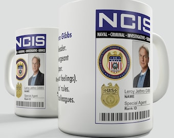 NCIS Badge Leroy Jethro Gibbs Character Gift Mug