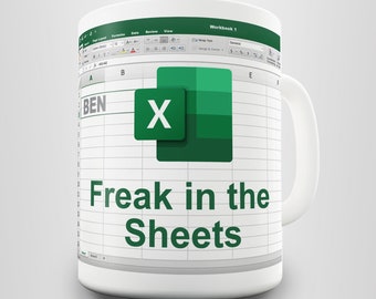 Spreadsheet Personalised Gift Mug