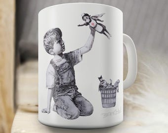 Banksy Hero Mug - Tribute to the real heroes by the iconic street artist