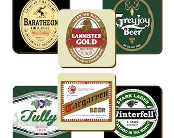 Game of Thrones Beer Label Coaster Set (6)
