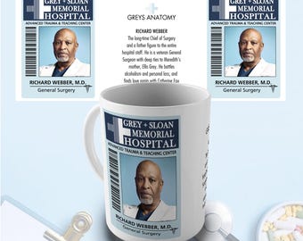 Richard Badge, Grey's Anatomy Gift Mug - With a short character description