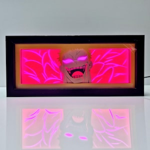 One Piece Doflamingo LED Box - Lampada decorativa manga fatta a mano - Regalo Otaku, luce notturna anime