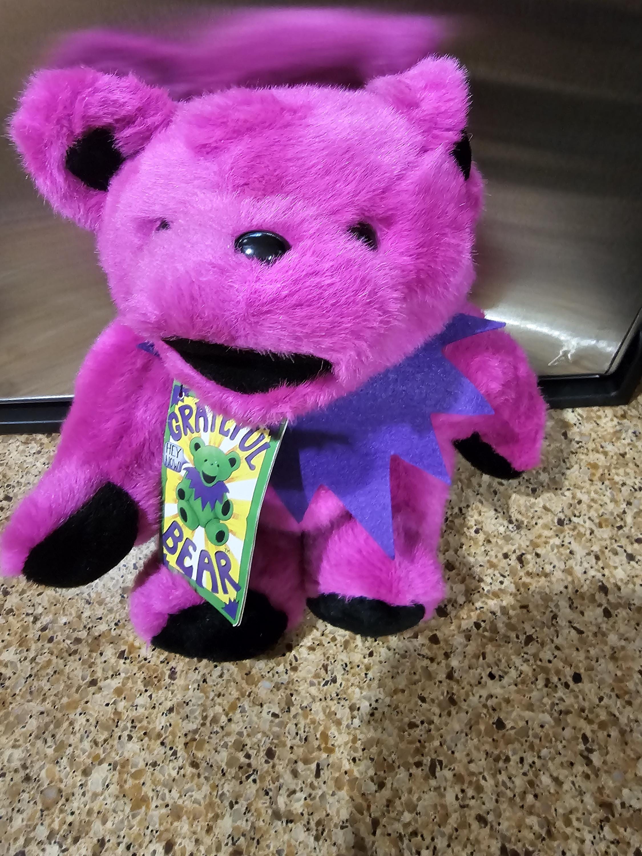 レアRuby;Grateful dead bear Vintage Grateful Dead Dancing Bear. Purple Plus Moving Limbs