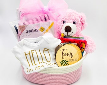 Personalized Baby Gift Basket | Baby Boy Gift | Baby Girl Gift | Baby Shower Gift | New Baby Gift | Newborn Gift | Baby Gift Set |