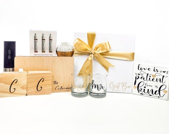 Personalized Newlywed Gift Box | New Couple Gift | Mr and Mrs Gift | Bridal Shower Gift | New Couple | Married Gift | Anniversary Gift