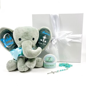 Personalized Baby Baptism Gift| Custom Baby Christening Gift| Custom Baptism Stuffed Animal |Baby Keepsake Baptism Gift | Custom Baby Rosary