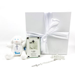 Personalized Baby Baptism Gift | Custom Baby Christening Gift |Custom Baptism Stuffed Animal |Baby Keepsake Baptism Gift |Custom Baby Frames