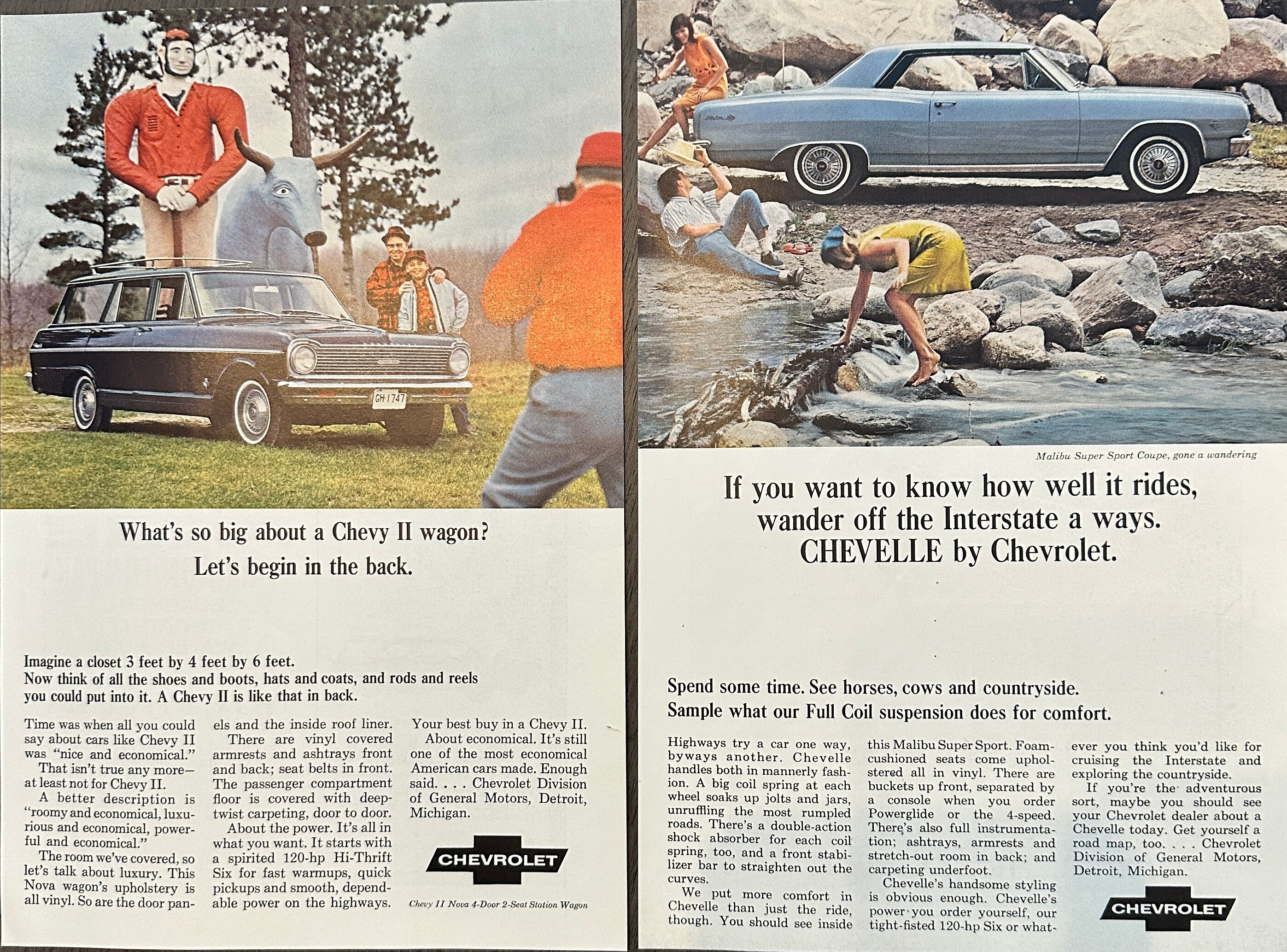 1968 Chevy Nomad Custom Malibu Bel Air Caprice all Station Wagon s lrg-mag  2p ad