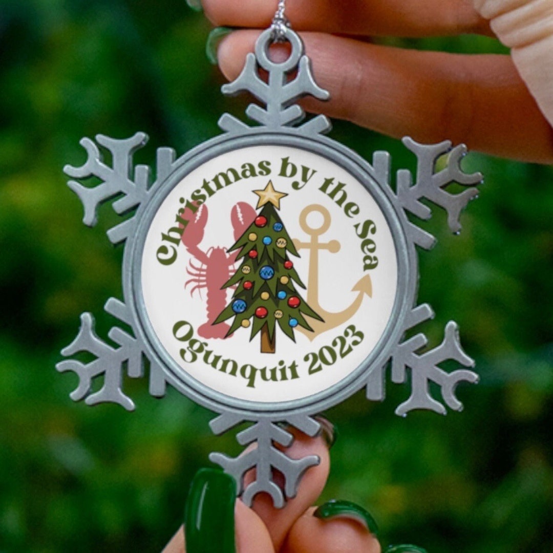 Ogunquit Ornament, Ogunquit Christmas Ornament, Christmas by the Sea