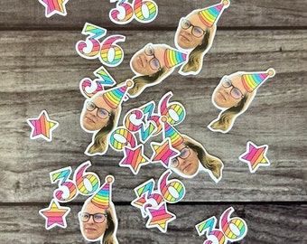 Bright Rainbow Birthday Custom Confetti Pack | Custom Confetti Face Pack | Rainbow Confetti Pack | Confetti Faces