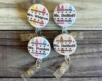 Personalized Teacher Name Badge Reel | Cute Teacher Badge Reels | Teacher Badge Reels | Teacher Appreciation Gift | Teacher Gift