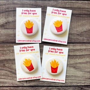 Épingle ou aimant pour frites 1,25 po. Je n'ai que des yeux pour vous | Cartes de Saint-Valentin | Saint-Valentin