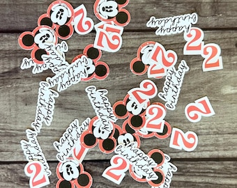 Mickey Mouse Verjaardag Custom Confetti Pack | Confettipakket op maat | Mickey Confetti-pakket | Mickey Tafelverstrooiing