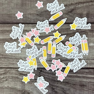 First Day of School Custom Confetti Pack | First Day of School Table Scatter | First Day of School Table Decor