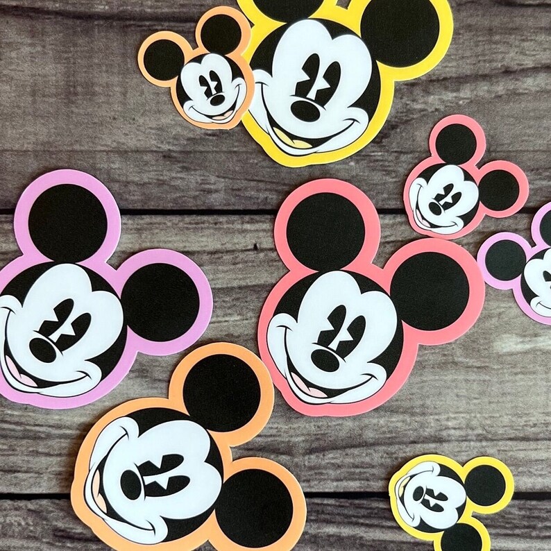 Mickey Sticker Size Mickey Matte Vinyl Sticker | Mickey Sticker | Disney Sticker | Water ...