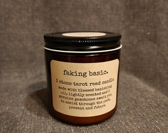 3 stone tarot read candle