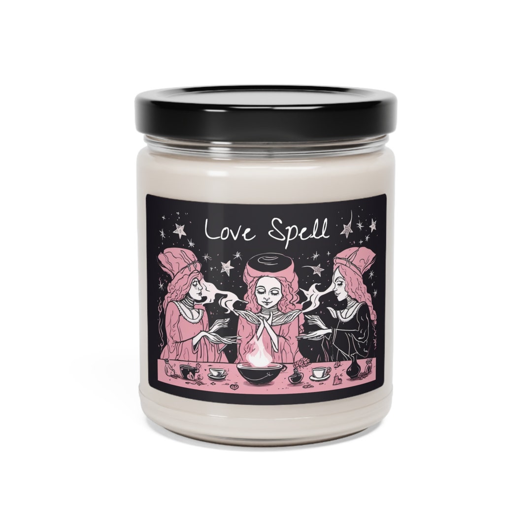 Love Spell Valentine Candle Custom Scent for Galentine's Day Candle for